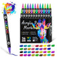 Dual Tip Acrylic Paint Pen Marker - 24/48/72 Colours